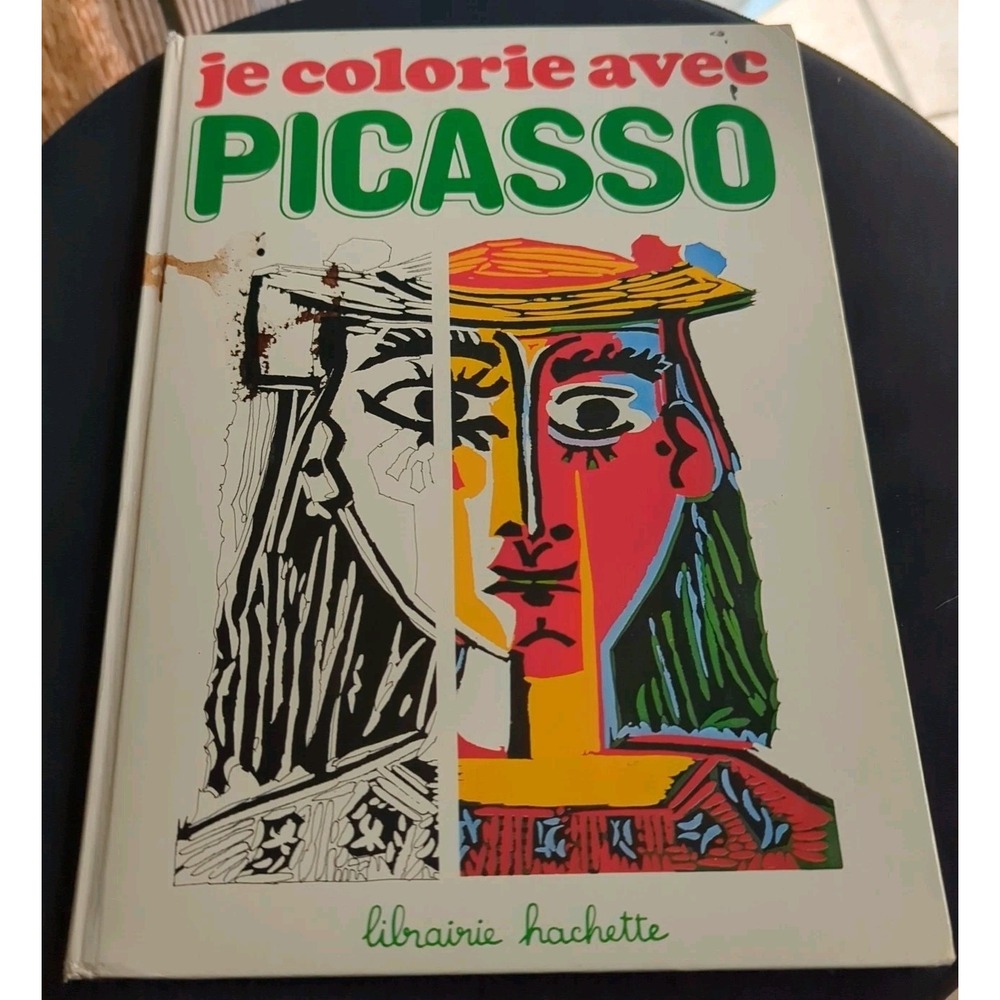 1972‎ Je Colorie Avec Picasso By Librairie Hachette Vintage French Coloring Book